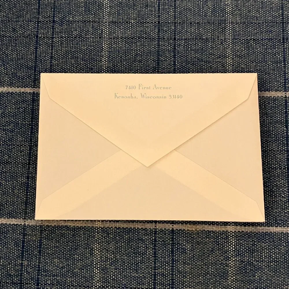 10 White and Blue Envelopes